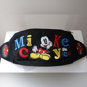 New Disney Store Mickey Mouse: Black Nylon Mickey & Co Fanny Pack Waist Belt Bag